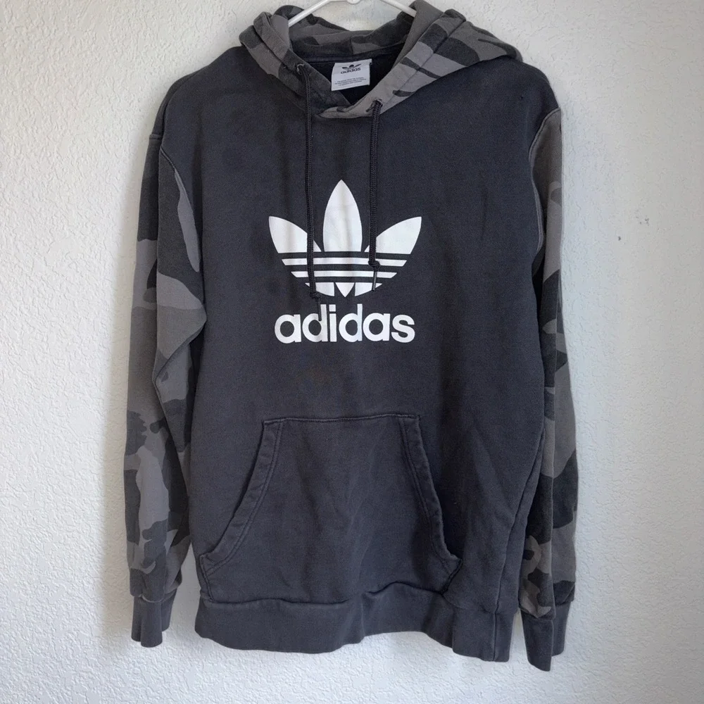 Adidas Cammo Hoodie Hooded Sweatshirt Distressed To Perfection Fade Size M